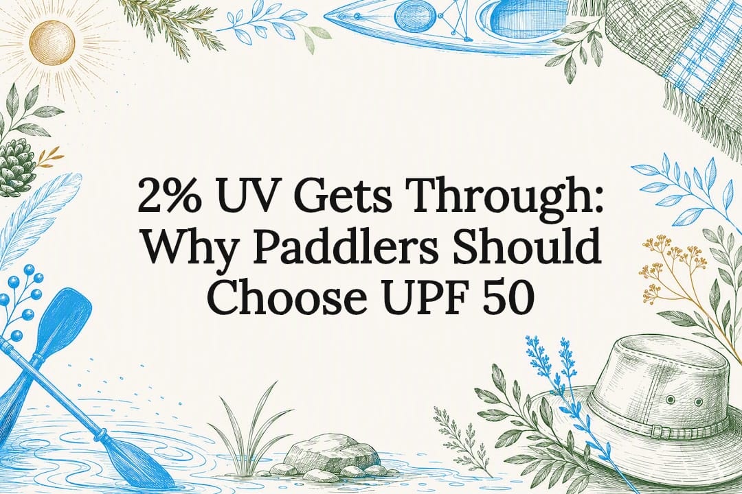 Decorative UPF 50 paddling title card