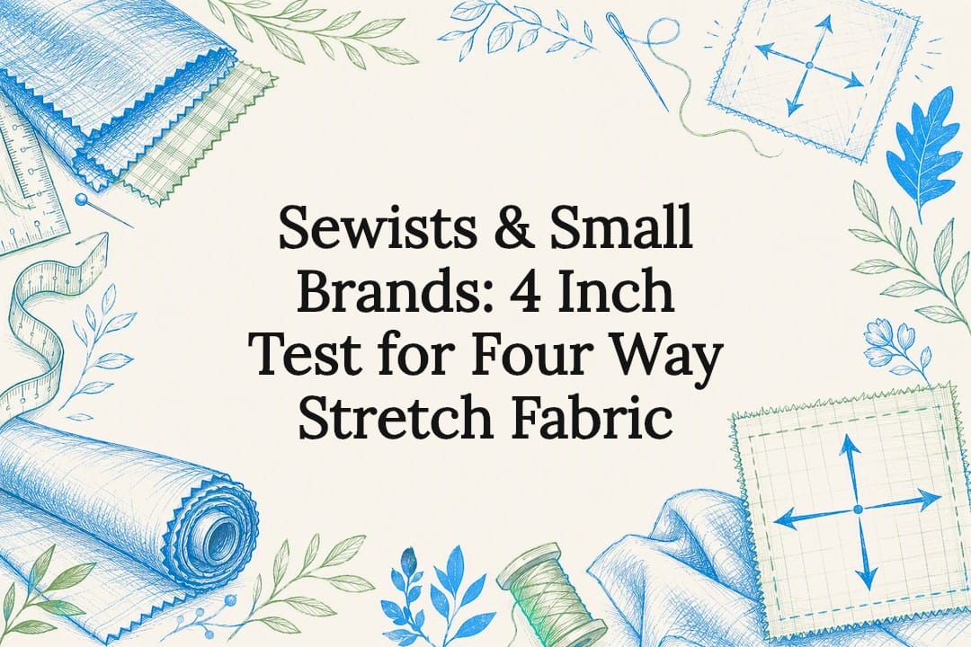 Decorative four-way stretch fabric title card