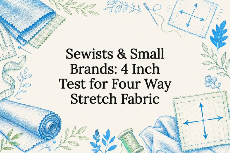 Decorative four-way stretch fabric title card