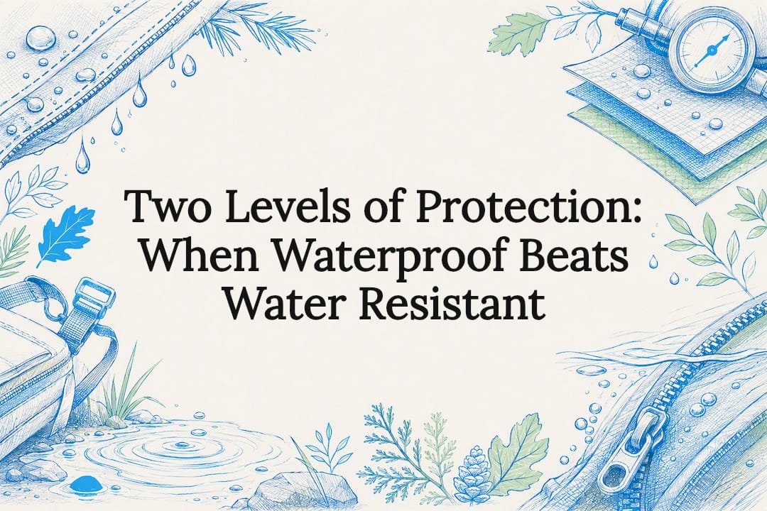 Waterproof protection title card illustration