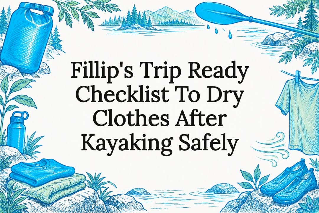 Kayaking dry clothes checklist title card