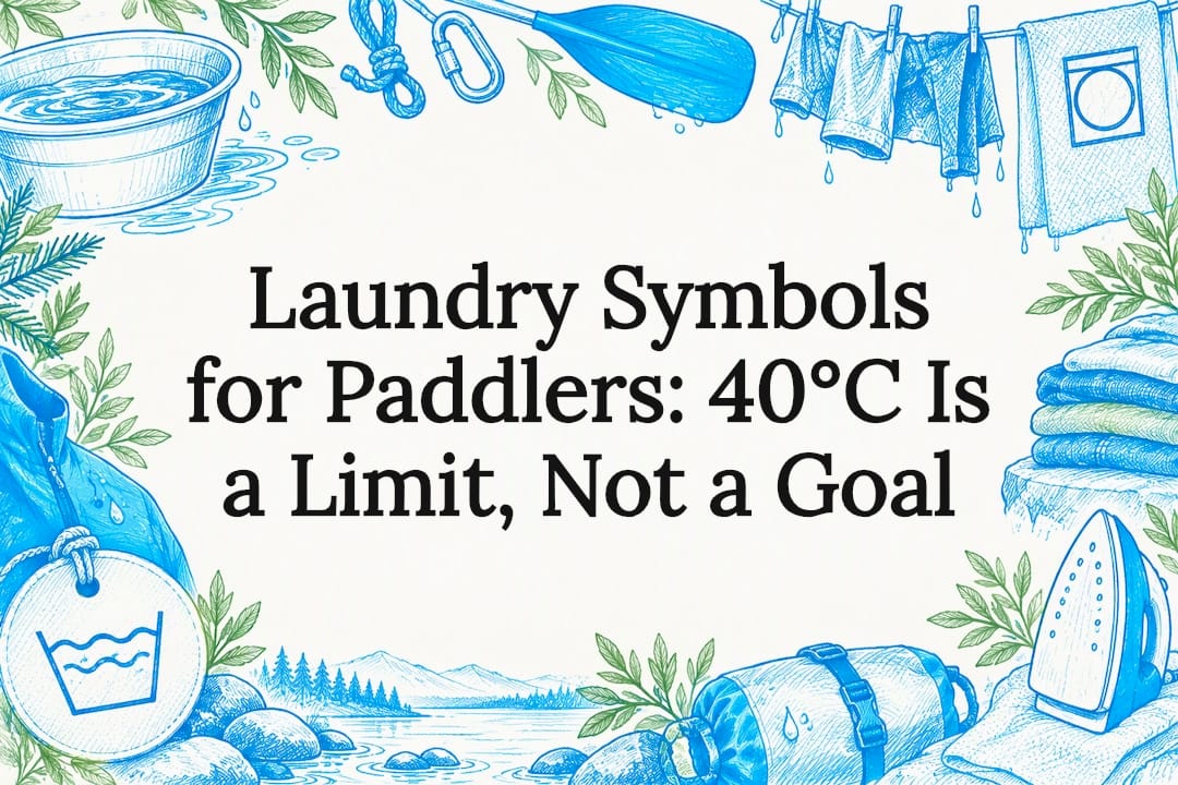 Laundry care symbols frame the article title