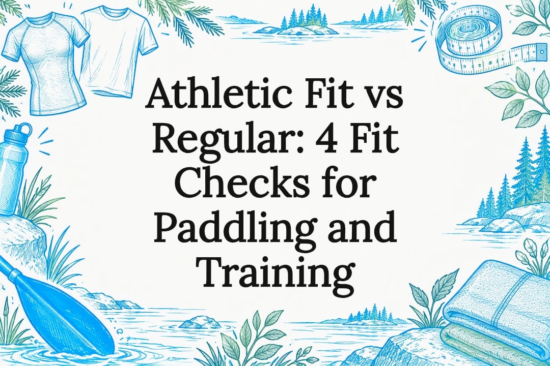Paddling apparel fit title card illustration