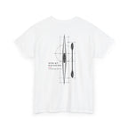 Color: White | Sprint Kayak Blueprint T-Shirt, back view