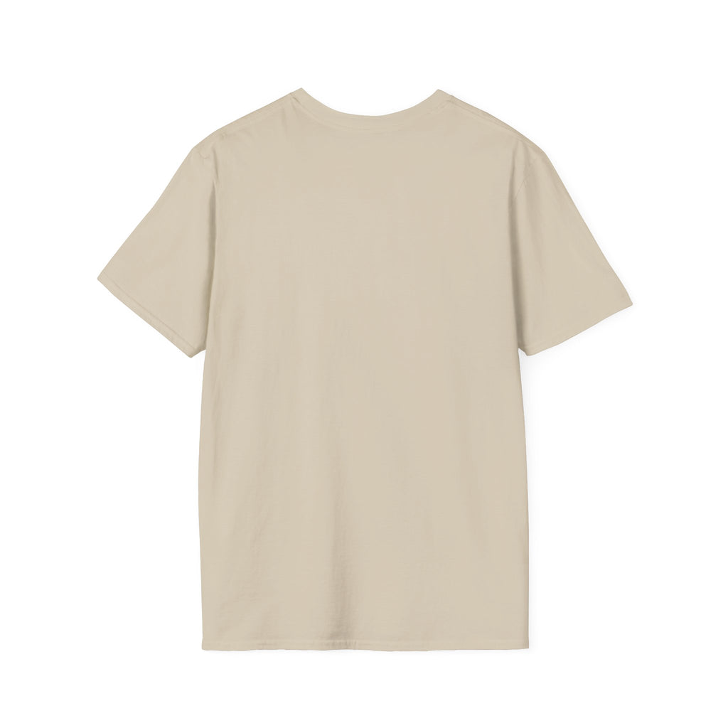 Close-up of beige T-shirt neckline, soft cotton fabric, casual unisex style