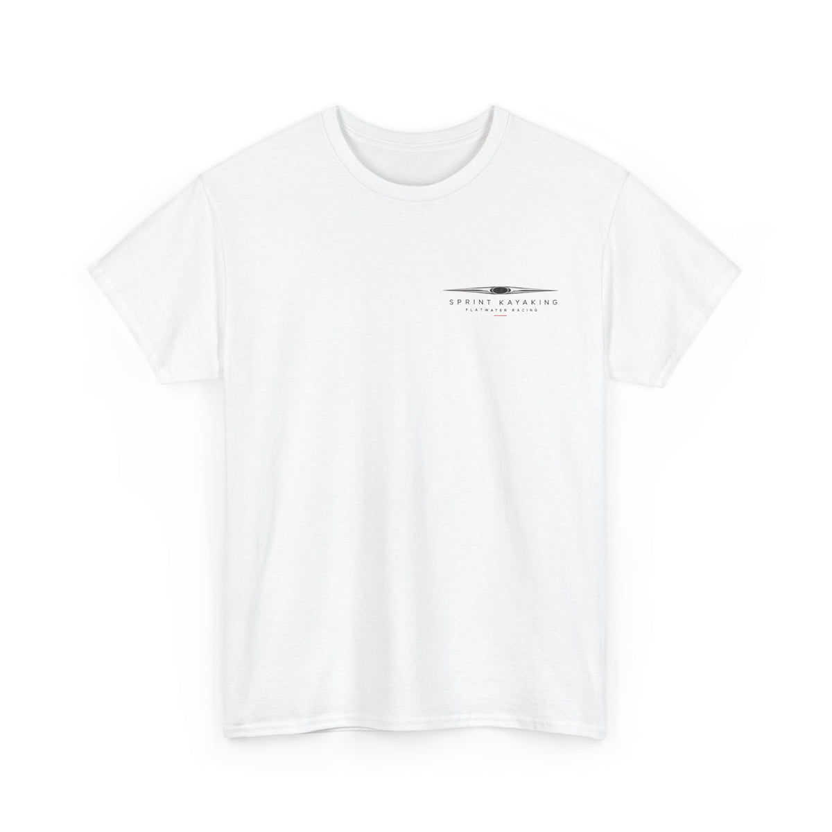 Color: White | Sprint Kayak Blueprint T-Shirt, front view
