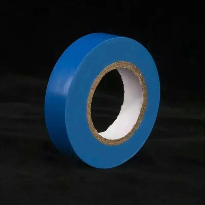 Blue electrical tape on a black background